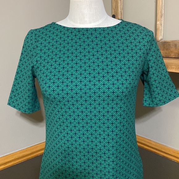 Banana Republic jade green & navy blue short sleeve dress size XSP - Picture 4 of 8